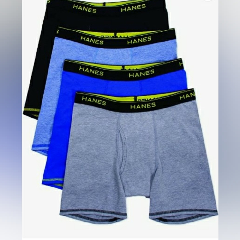 NWT Boys Hanes Comfort Cool Boxers 4 pk